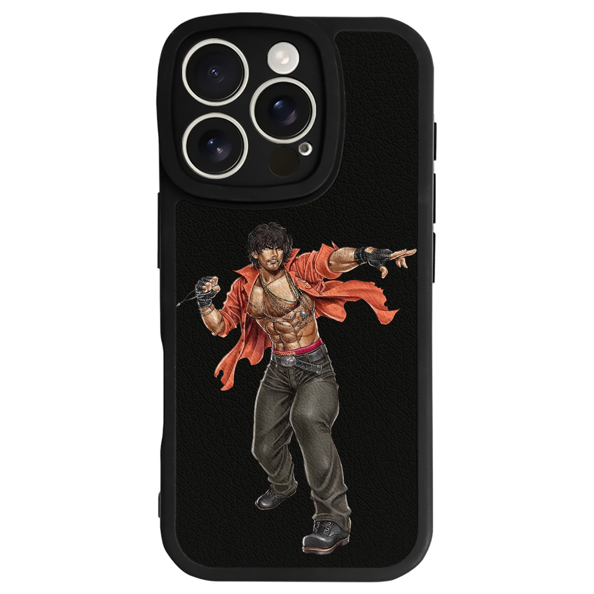 （画像用） 北斗の拳 Fist of the North Star 【iPhone 16シリーズ対応】シリコンスマホケース（レザー調） 材質：シリコン